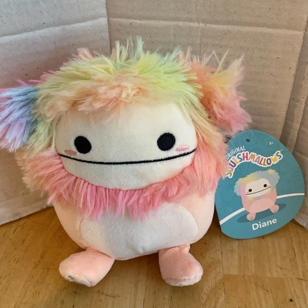 Squishmallows Diane Plush Toy - Multicolor Rainbow Bigfoot, 5